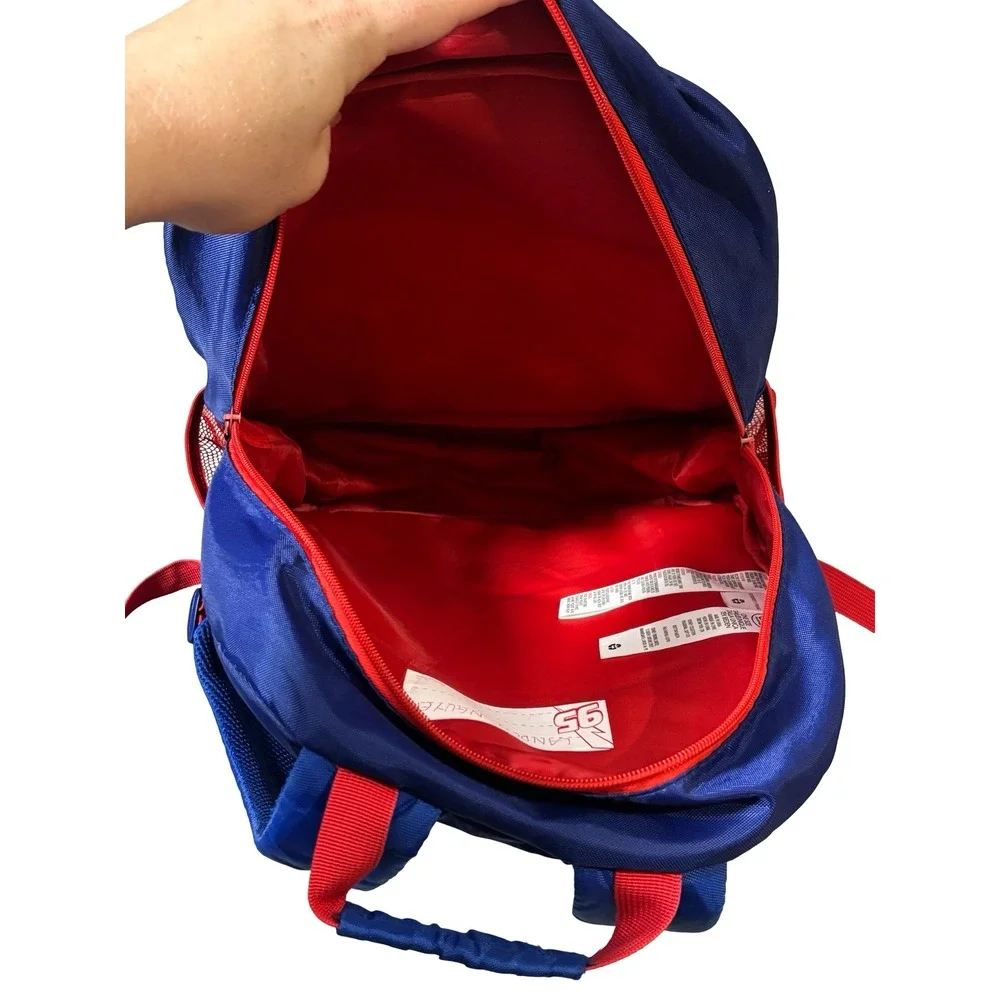Disney Cars Lightning McQueen Super Speed 95 Blue Kids Backpack 15in Polyester